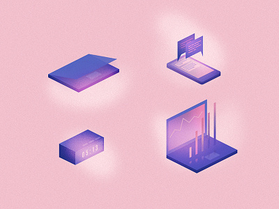 Night shift design flat icons illustration minimal web