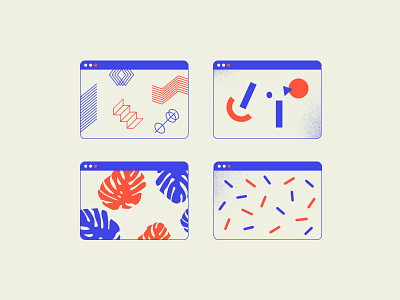 Tiny pattern thing vol. 2 design flat icons illustration leaves pattern shapes web
