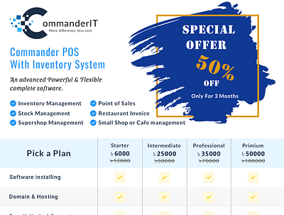 pricing table inventory management services