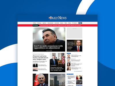 Hurriyet Daily News Web Design, UI Design design minimal newspaper ui ux web website