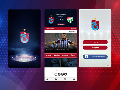 Trabzonspor Football Team - Soccer/Football App Design branding football newspaper soccer soccer app ui ux