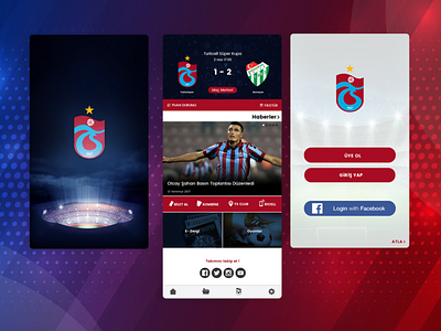 Trabzonspor Football Team - Soccer/Football App Design