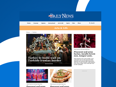 Hurriyet Daily News Web Design, UI Design design newspaper ui ux website