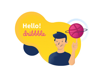Hello dribbblers ! design illustration vector
