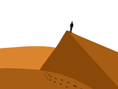 In to the desert characterdesign design illustration landscape vector