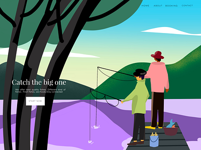 Website illustration business characterdesign design fish graphic design illustration landing page procreate website