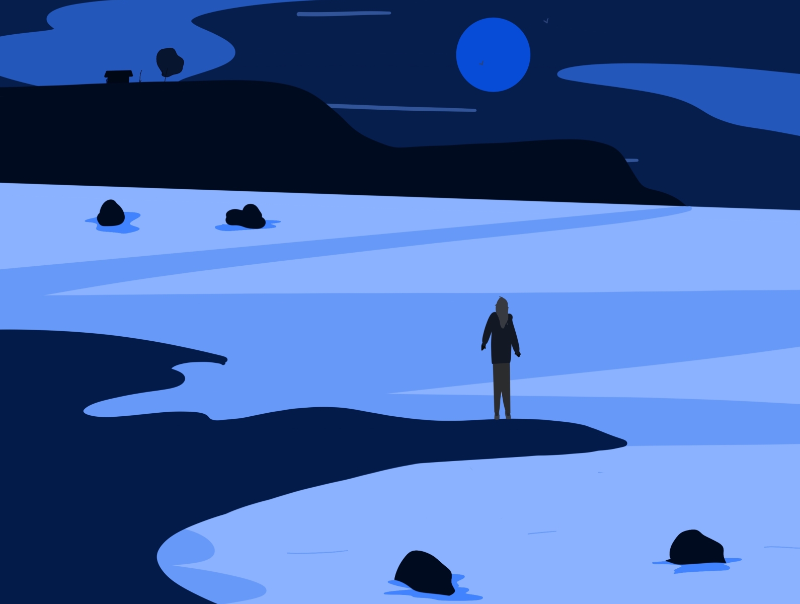 Moon and Ocean by DMJ on Dribbble