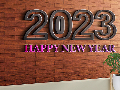 Happy new year -2023 3d animation branding graphic design logo motion graphics