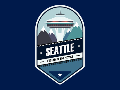 Daily Design #006 badge mountain seattle