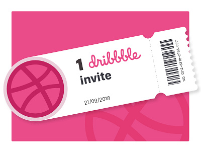 1 Dribbble Invite Giveaway invite ticket