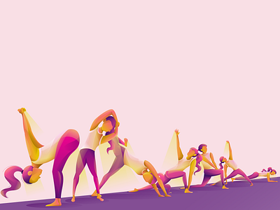 Yoga Practice . vector healthy lifestyle illustration illustrator yoga