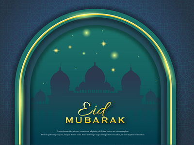 Eid Mubarak For Greeting Card