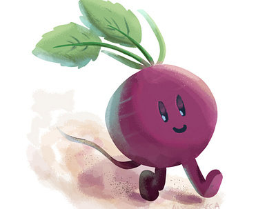 Little Radish character design characterdesign childrens illustration illustration kids illustration photoshop vegetable