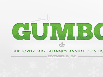 Gumbo 2011 holidays invitation lettering type
