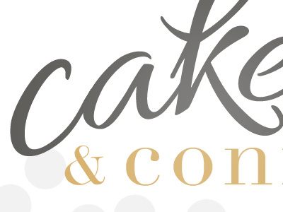 Cake & Confetti logo type type treatment