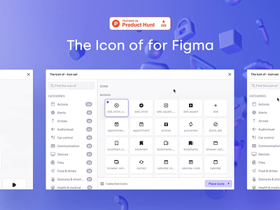 The Icon of - Plugin for Figma community corona design system extension figma design figma plugin iconography icons icons set iconset majo puterka pixel perfect plugin producthunt theiconof theiconof.com ui component