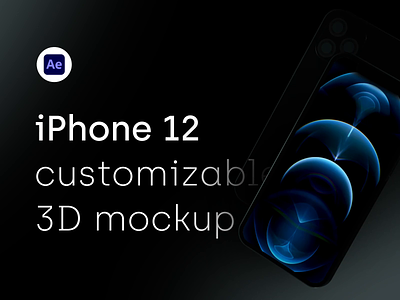 iPhone 12 Pro - 3D mockup for AE after effects animation apple device download gumroad iphone iphone 12 iphone 12 pro iphonex majo puterka majoputerka.com mockup mockups motion phone reel showreel ui8 video