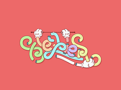 Bézier bezier lettering handles illustration vector