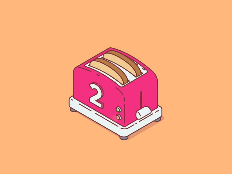 2 Invites 2 ae ai illustration invites toaster