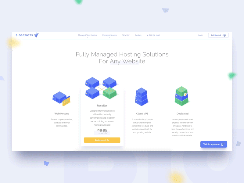 Bigscoots Website - Redesign cta homepage landing page plat4m platform respo webhosting responsive testimonials ui ux