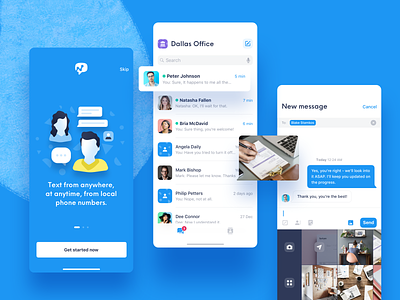 Salesmsg iOS App - Two way business texting app app design contacts conversation empty state ios ios app iphone iphone x iphone xs message messaging mobile app salesmsg sketch ui ux wireframes