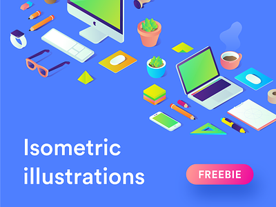 Free Isometric illustrations - available for download again.