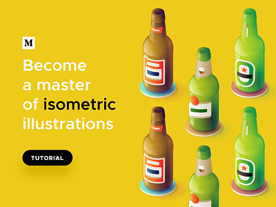 TUTORIAL: Become a master of isometric illustrations -3D effect ai class course free freebie freebies gradient illustration illustrations illustrator isometric majo puterka medium sketch tutorial tutorials ui user interface user interface design vector