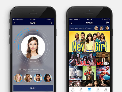 Watch Now - iOS App concept movies shows tv watch wip