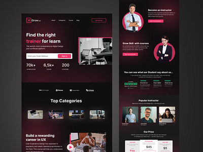Course Landing Page Design branding course landing course ui dailyux dribbble ui design dribbble ux design figma hiringux product design ui user interface userexperience userinterfacedesinger userresearchjob ux uxcareer uxdesigner uxdeveloper uxfreelancer uxprocess