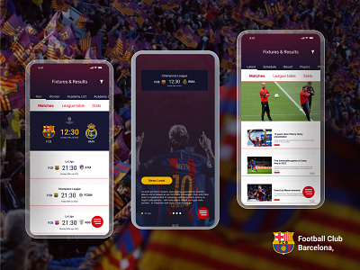 Football Club Live Score Mobile App appdesigner barcelona club score ui dribbble score apps football football club football score football score app football ui interaction designer score mobile app score ui scoreinspiration sports app sports app designe userinterface ux ui ux ui mobile app visual designer websitedesigner