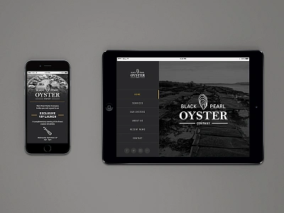 Black Pearl Oyster Company black company digital ipad iphone oyster oysters pearl website