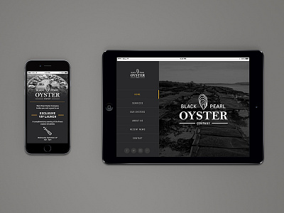 Black Pearl Oyster Company black company digital ipad iphone oyster oysters pearl website