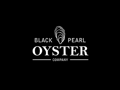 Black Pearl Oyster Company Logo black british company logo luxury oyster oysters pearl white