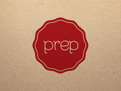 Prep logo british brown butcher deli english food logo paper prep preparation red rosette