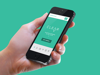 Clear Home app clear hand home screen service teal