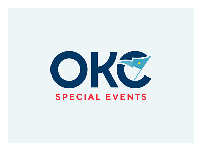 OKC Special Events banner brand branding events flag logo ok okc type typography