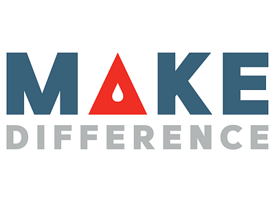 Make A Difference campaign drop logo rain drop type water