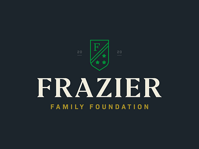 Frazier Foundation Logo badge brand branding crest family identity logo