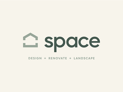 SPACE brand branding green home house identity logo space type typography