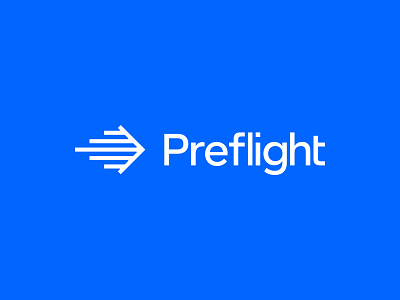 Preflight (again) air airplane brand branding identity lines logo paper airplane plane type