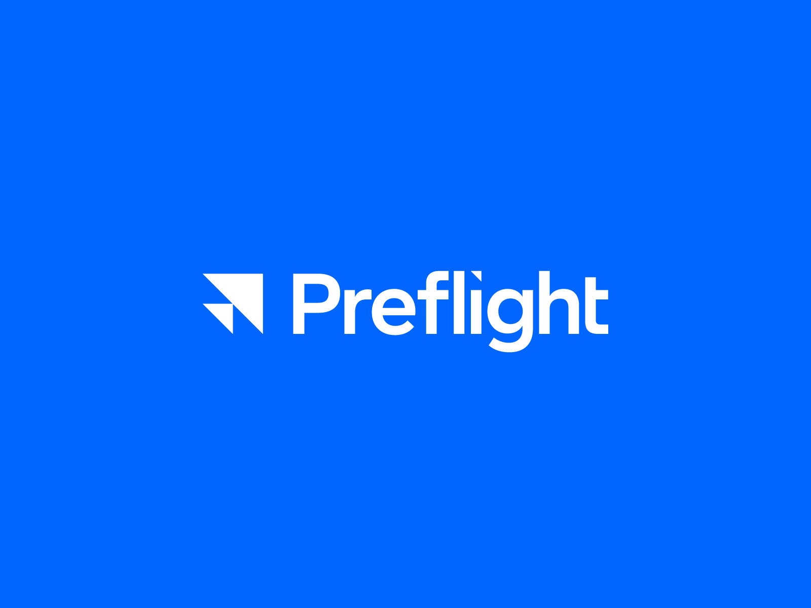 Preflight Branding—FINAL airplane blue brand branding geometric identity logo plane triangle type typography