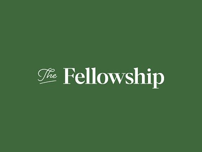 The Fellowship brand branding christ christian church church branding church logo fellowship green identity logo type typography