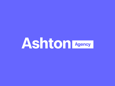 Ashton Agency brand branding clean identity logo purple simple type typography