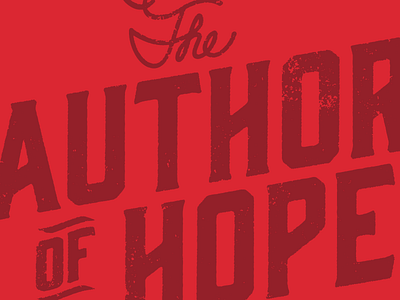 The Author of Hope 2014 author christmas gin typeface hope red type typography