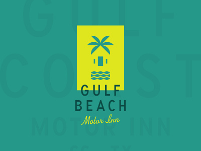 Gulf Beach Motor Inn beach brand branding coast coastal gulf hotel identity inn logo motel motor inn retro type typography vintage water