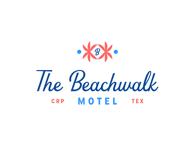 The Beachwalk Motel - Final Marks beach brand branding coast coastal crab identity logo ocean palm palm tree sun type typography water waves
