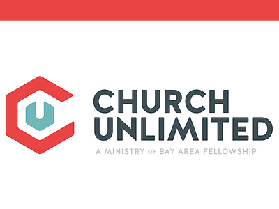 Church Ulimited blue brand branding church gray identity logo rebrand red unlimited