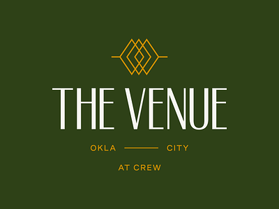 The Venue @Crew brand branding diamond identity logo type typography v venue