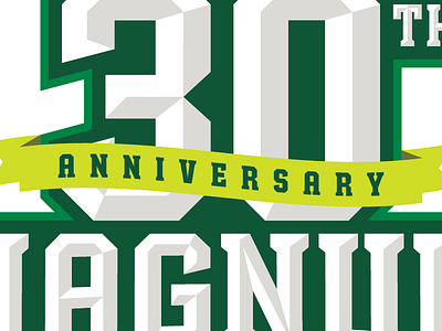 30th Anniversary @Magnum anniversary bevel brand logo magnum oil tools type