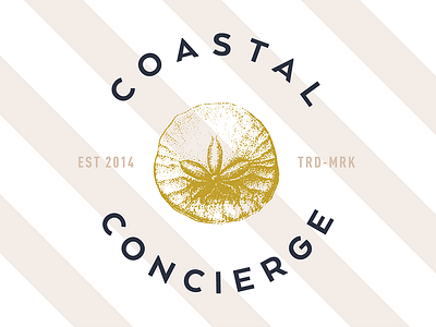 Coastal Concierge Branding badge beach brand branding coast concierge logo sand dollar